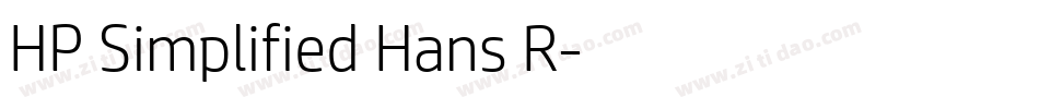 HP Simplified Hans R字体转换